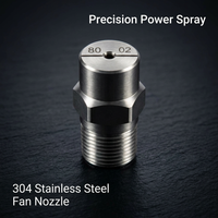 Spray Tip 4BSPT Male Thread, 304 Stainless Steel Industrial Spray Nozzle, Flat Tip, High Pressure Wa - Orifice 0.91mm