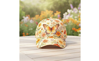 Baseball Cap Floral Baseball Hat Sun Shading Cap with Curved Brim for Adults, Everyday Wear, Outdoor Walks