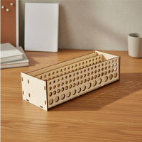 Wooden Paintbrush Rack DIY Assembly Freestanding Brush Stand Removable