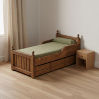 1:12 Scale Wooden Bed Artisanal for Miniature Scene