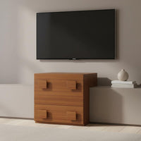 Contemporary Media Console Stand Multi-Functional Minimalist Sideboard Flip-down Door Modular Storage Cube for Living Room, Bedroom, Entryway