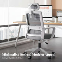 Mesh Back Swivel Chair Height Adjustable Office Furniture Effortless Rolling
