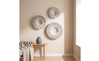 3 Pieces Round Wall Basket Handwoven Woven Wall Basket Natural for Cafe
