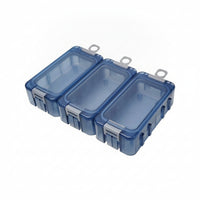 3 Pieces Compact Tackle Storage Box with Transparent Lid Portable Lure Box with Latch Closure Organized Lure Organizer Translucent for Travel
