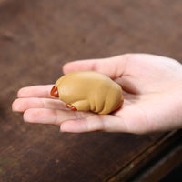 5 Pieces Yixing Clay Infused Beverage Pet Handmade Pig Figurine Cute