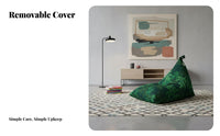 Cone-shapedShaped Floor Chair Removable and Cleanable Cover Bean Bag Comfortable Soft for Adults, Two-Person Seating