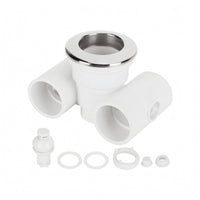 Embedded Install Pool Massage Nozzle Water Air Connection Spa Massage Nozzle Round Outlet White Plastic