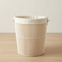 Woven Rope Basket Multipurpose Tall Rope Basket with Handles Lightweight Laundry Hamper for Washroom