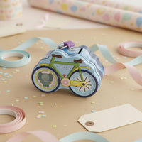 Cycle Shaped Piggy Bank Promotes Saving Routines Lockable Animal Tin Rust-Resistant Room Decoration for Kids, Children