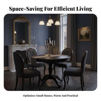 Durable Wood Wood Construction Oval panelpanel Table expandable Design fold-down panel Table Expandable Home Furniture Space-Saving for Apartment Dwellers, Homeowners, Families, Small Living Spaces, Dining Room, Kitchen, morning meal corner