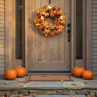 Fall Pumpkin Wreath Full Design Autumn Foliage Wreath Easy to Hang for Porch