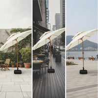 Crank Patio Umbrella Water-Resistant Center-Pole Umbrella Vented for Homeowners, Cafe Owners, Backyard, Garden, Poolside