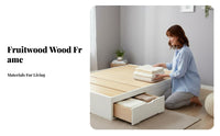 Moistureresistant Gas raise Bed Frame Space-Saving Design Storage foundation Slatted Base Bedroom Furniture Wood Slat Support for Apartment Dwellers, Homeowners, Students, Small Living Spaces, Guest Room