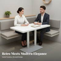 Industrial Design Metal Table and Chair Set High Weight Capacity Square Pedestal Table with Green Armchairs Nordic Aesthetic Commercial Furnishing Shield Floor Glides for Cafe Owners, Bar Proprietors, Homeowners, Coffee Shop, Lounge Area, Balcony, Kitchen