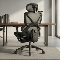 Ergonomic Office Chair Adjustable Headrest Ergonomic Mesh Chair Footrest
