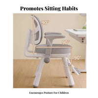 Adjustable Ergonomic kids' Chair Prop Study Seat Splitspinerest Design 360-Degree rotating for Learning, schoolwork, Playroom