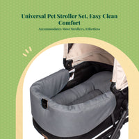 Removable, washable pet stroller mat