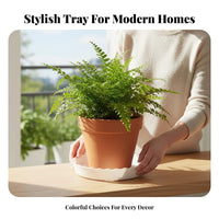 Lattice Pattern Drainage Tray Thickened Round Planter Base long-enduringing for Living Room