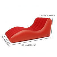 Inflatable Reclining Lounge Chair Relaxing Lazy Sofa Soft Lounging Couch for Patio
