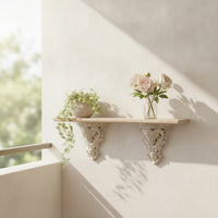 Corbel Shelf Vintage Shelf with Corbels Distressed for Entryway, Hallway
