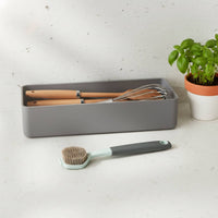 Silicone Dishwashing Brush Long Handle Silicone Brush Hanging Hole Kitchen Cleaning Tool