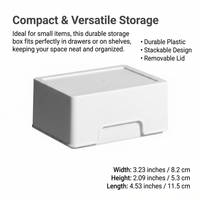 Dustproof Storage Boxes for Office, Storage Boxes with Lid for Makeup, Stackable Storage Boxes Lid, Solid Color Storage Boxes Lid