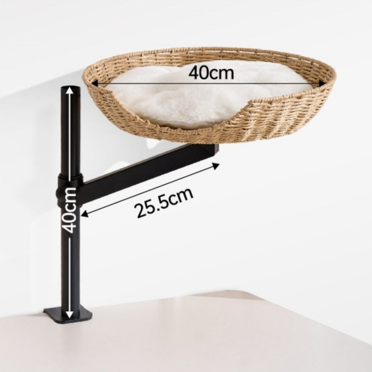 Desktop Cat Bed 360° Rotation Rotating Cat Bed Stand Elevated Pet Resting Station for Cats, Tabletop