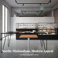 Minimalist Design Restaurant Booth and Chair Set Modern Design Cafe Furniture Easy to Clean Commercial Furnishing Padded Seat for Business Owners, Interior Designers, Event Planners, Coffee Shop, Bakery, Eatery, Lounge