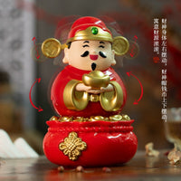 2026 Solar-Powered Swinging God of Wealth Desk Ornament