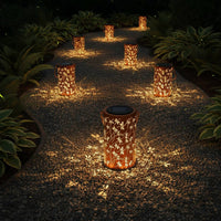 Solar Hanging Lantern Hollow Pattern Solar Lantern Waterproof for Camping, Yard