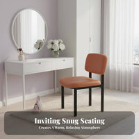 Paddinged Makeup Chair Elegant Design Scalloped Spine Chair Upholstered Decorative Spinerest for Women, Dressing Area