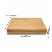 Bamboo Mouthpiece Accessory Case with Hinged Lid Wooden Mouthpiece Accessory Case Rectangular Compact for Saxophonists, Clarinetists