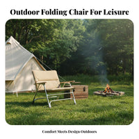 Padded Classic Armchair Heavy-Duty Collapsible Camp Chair Wear-Resistant