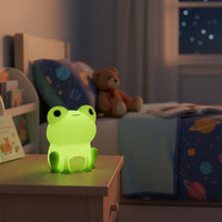Silicone Frog Lamp USB Rechargeable Frog Night Light Tap Control for Bedside