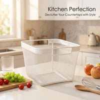 Storage Baskets with Iron Wire Construction for Fruit and Vegetable Large Portable with Handle for Families