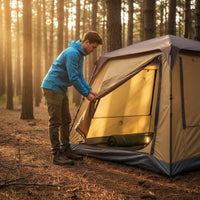 Large Camping Tent Mesh Screening Instant Setup Tent Zippered Openings