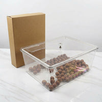 Food Storage Container with Handle, Lid, Clear Tupperware, Made of Food-Grade Polymer, with Sealing Ring