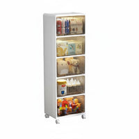 Multi-Tier Cosmetic Cart Large Capacity Rolling Drawer Cart Removable Drawers