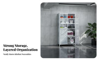 Large Capacity Multi-Door Kitchen Cupboard Dust-Proof Design Kitchen Storage Cupboard Sturdy and Long-Lasting Household Dish Cabinet Multifunctional for Renters, Families, Homeowners, Dining Room