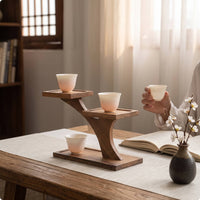 Tea Display Rack Tiered Tea Organizer Shelf Stepped for Desktop, Collectors