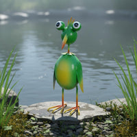 Metal Bird Sculpture Outdoor Decoration Bird Statue 3D Design for Balcony, Patio