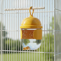 Touch-Activated Bird Water Dispenser Automatic Cage Water Dispenser Hanging Bird Waterer with Nozzle Transparent for Parrots, Budgies, Cockatiels, Aviary