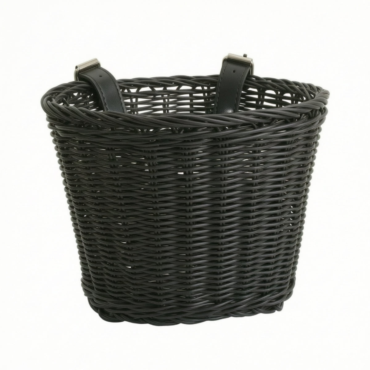 Woven Cycle Basket Front-Mounted Bike Basket with Straps Universal Handlebar Storage Container with Straps for Kids, Young Children, Balance Bikes
