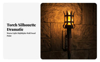 Medieval Torch Wall Sconce Rustic Lantern Wall Lamp Gothic Sconce with Metal Cage Farmhouse for Hallway, Bar, Game Room