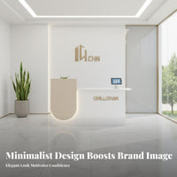 Modern Front Desk Large Storage Space Front Counter Easy to Clean Minimalist Reception Table for Salon Owners, Lobby, Company Entrance, SOHO