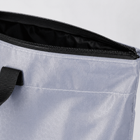 Foldable Fishing Bag Carryall, Water Resistant Light Grey Oxford Cloth Fishing Gear, Tackle Bag for Riverbank Carp Fishermen