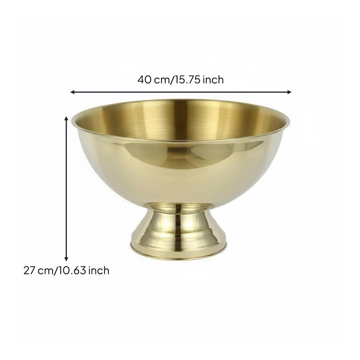 Champagne Bowl Electroplated Finish Vino Chiller Large Capacity Champagne Chiller for Bartenders, Party