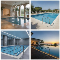 Pool Ladder with Five-Step Flange-Mount 5-Step Pool Ladder Easy to Install for in-Ground Pools, Spas