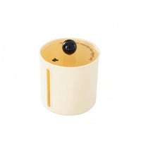 Cylindrical Tissue Box Cream-Colored Home Decor Ceramic Handle