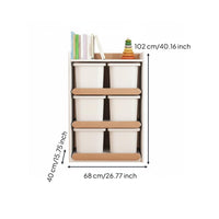 Child S Toy Storage Organizer with Bins Solid Wood Toy Storage Rack Removable Bins Open Shelf Rounded Corners Anti-tip Design Suitable for Bedroom Nursery Parents